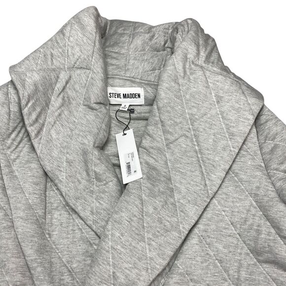 Steve Madden Quilted Open Front Jacket Womens Small Gray NWT$ 119 - Picture 10 of 16